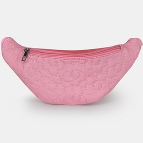 Resim İcone Bag Paraşüt Kumaşlı Çiçek Kapitoneli, Suni Detaylı Kız Çocuk Bel Çantası, Mor Kız Çocuk Bel Çantası Pembe 