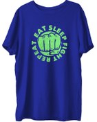 Resim TOP GLORY Eatsleep Baskılı Penye Boks Sporcu T-shirt 