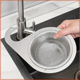 Resim 1 adet Paslanmaz Çelik Mutfak Lavabo Süzgeci Sepeti ile Ördek Baş Tasarımı - Ayrılabilir Asılı Süzgeç Rafı, Yiyecek İletişimi Yok, Verimli Temizlik ve Depolama için Mutfak Lavabo Aksesuarları, Mutfak Lavabo Aksesuarları ve Aksesuarları, Fonksiyonel Tasarım, Metal Yapı 