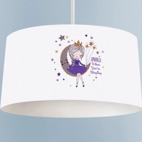 Resim Talia Home Aya Oturan Kız Desenli Çocuk Odası Sarkıt Avize 