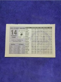 Resim 14 Haziran 2002 Takvim Yaprağı - Nostalji Koleksiyonluk Takvim Yaprağı A 