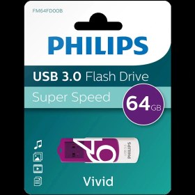 Resim Phılıps Fm64fd00b, 64gb, Usb 3.0, Vivid, Mor, Flash Disk 