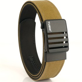 Resim 1 Adet TUSHI Taktik Naylon Bel Kemeri Hızlı Açılır Alaşım Toka ile - Siyah, Günlük Stil, Elde Yıkama veya Kuru Temizleme, Dış Mekan Eğitimi, İşe Gidiş-Geliş ve Günlük Giyim için Mükemmel 