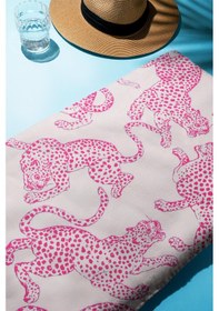 Resim Dijital Baskı Plaj Deniz Havlusu Leopar Desenli Peştamal Hvl0135 Renkli 