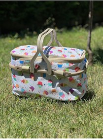 Resim Kale Termos WİNNERTREND İZOLASYONLU Kek Desenli Piknik Çanta 