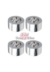 Resim Takviyeli Alüminyum Folyo Bant 4 Adet 50Mm X 25Metre Yanmaz Folyo 