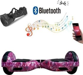 Resim Elektrikli Kaykay Hoverboard Bluetooth Hoparlörlü 6.5 Inch Grafiti Desenli Çanta Hediye 