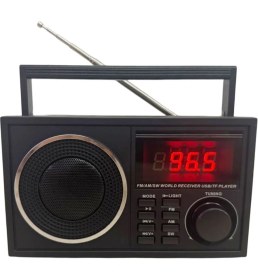 Resim Güneş Enerjili Nostaljik Tasarımlı Taşınabilir Bluetooth Radyo, Usb, Sd, LED Ekran 