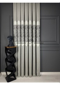 Resim Fon Perde Pano Fonluk Nilo Desen - Gri-açık Gri 