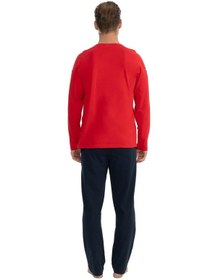 Resim U.s. Polo Assn. 18836 Erkek Kırmızı Patlı Pijama Takımı 001 