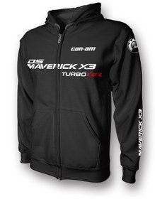 Resim Brp Can-Am Maverick X3 Ds Turbo RR Full Zip Hoodie - White / XL 