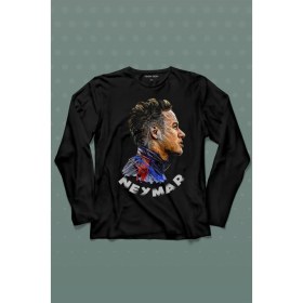 Resim Kendim Seçtim Neymar Jr 10 Psg Uzun Kollu Tişört Baskılı Çocuk T-Shirt 