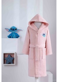 Resim Stitch Disney Lisanslı Çocuk Bornoz 7/8 Yaş Mercan 