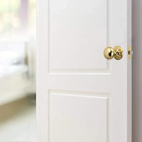 Resim MWX Teknoloji 753269 2 Yollu Mandallı Geçit Kapı Kolu, Parlak Pirinç 