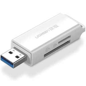 Resim Ugreen USB 3.0 SD ve Micro SD Kart Okuyucu Beyaz 