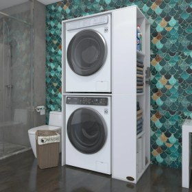 Resim Kenzlife çamaşır-kurutma makinesi dolabı demyan byz 180*090*60 banyo kapaksız arkalıksız 