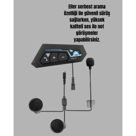 Resim Shopwave Motosiklet Sürüşleri Için BT22 Kask Bluetooth Kulaklık Mikrofonlu 