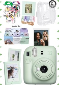 Resim Fujifilm Instax Mini 12 Yeşil Fotoğraf Makinesi-30'lu Film-albüm-mandal-çerçeve Ve Kılıf Mega Set 2 