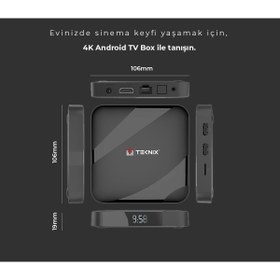 Resim TEKNIX 4K Android 12 TV Box 2/16gb Bluetooth ve wifi TX-618 PRO 