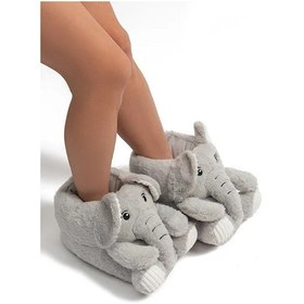Resim Twigy Elfi Kadın Hayvanlı Panduf Gri 36/41 Gri 