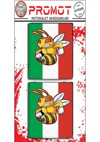 Resim Vespa 3d Damla Logo 2 Li Sticker 14 