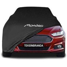 Resim ULTRASHOP Ford Mondeo 4 Hatchback Siyah Kumaş Araba Brandası Logolu Penye Branda Oto Branda 