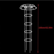 Resim Willowhaven Beyaz 62.99 Inç Mantar Başlı Çok Seviyeli Saksı Ve Bahçe Bitki Desteği Dayanıklı 