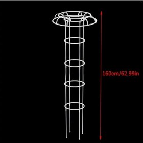 Resim Willowhaven Beyaz 62.99 Inç Mantar Başlı Çok Seviyeli Saksı Ve Bahçe Bitki Desteği Dayanıklı 
