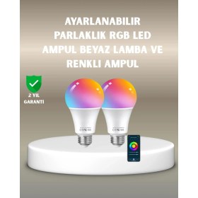 Resim Belle Fusion Bfs Akıllı 9W Rgbw LED Ampul, Tasaruflu Romantik Işıklı 
