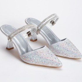 Resim Dira kadın kısa topuklu taşli ayakkabı 