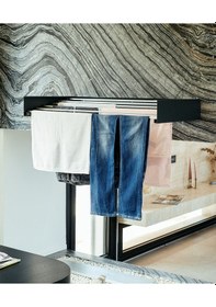 Resim Belize 100 cm Kurutmalık Çamaşır Askısı Duvara Monte Katlanabilir Çamaşırlık Antrasit 