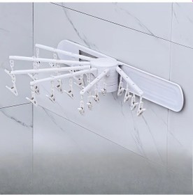 Resim Elmpaly Beyaz 24 Askılı Rüzgar Geçirmez Döner Çamaşır Kurutma Askısı Beyaz 