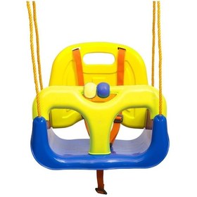 Resim Çocuk & Bebek Salıncağı Salıncak Emniyet Kemerli Sarı Lacivert 