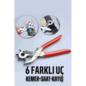 Resim shopwave Kemer Delici Pense 6 Uçlu Saat Kayış Kemer Delme Pensesi 
