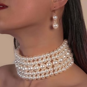 Resim Avrupa ve Amerika Tarzı İmitasyon İnci Kolye 