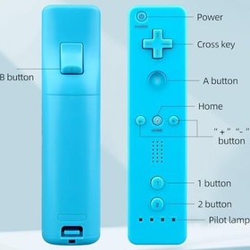 Resim OSTENT Nintendo Wii Konsol Oyunu için Uyumlu Hareket Sensörü Bluetooth Kablosuz Uzaktan Kumanda, Pembe Mavi 