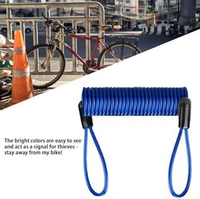 Resim Kask Kilit Kablosu | Hırsızlığa Karşı Koruma İçin Disk Kilit Kablosu,Güvenlik Çelik Tel Yay Hatırlatma Halatı Scooter Motosiklet Motosiklet Araç Bagaj Kaskları Kilidi 