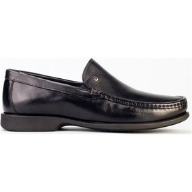 Resim Hakiki Deri Siyah Erkek Günlük Ayakkabı-Siyah (521651410) Siyah 