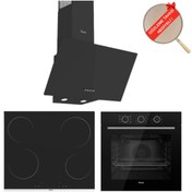 Resim Ferre FryArt & FlowArt Salvia Vitroseramik Elektrikli 3'lü Siyah Ank. Set (D086 + MS261 + QXE62CS) 