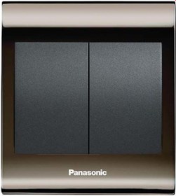 Resim Viko Panasonic Thea Blu İkili Anahtar, Çerçeve Una+füme, Kapak Füme 
