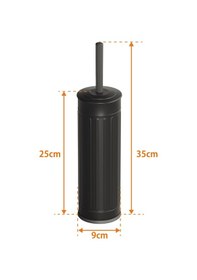 Resim Aqua Bagno Midas Klozet Ve Tuvalet Fırçası ,mat Siyah Siyah 