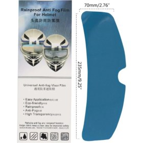 Resim Motosiklet Kaskı Için Yağmur Kaydırıcı Film 