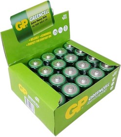 Resim Gp Gp13G-2S2 R20P Greencell Çinko Karbon Büyük Boy D Pil 20'li 