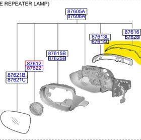 Resim Kia Sorento Kapak Dış Dikiz Sağ Orjinal | 87626C5000 