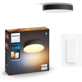Resim Philips Hue Beyaz Amb. Enrave Tavan Lambası M Siyah, 2400 lm, Dimmer Anahtarlı 