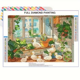 Resim Yetişkinler için 1 Parça, 5D Elmas Boyama Kiti, [Balkondaki Küçük Ördek], Tam Elmas Sanat Seti, Taş Boyama Sanatı, Yuvarlak Elmas Kendin Yap El Yapımı Proje, Başlangıçlar ve Kendi Kendine Yapım Meraklıları İçin Uygun, Mozaik Dekorasyon El Sanatları Duvar Sanatı Boyama, Ev Duvar Dekorasyonu Hediye Çerçevesiz Yatak Odası, Oturma Odası Ev Dekorasyonu İçin Uygun, Cadılar Bayramı Hediyesi, Noel Tatili Hediyesi, Tatil Hediyesi [29.97cm*40.13cm] 