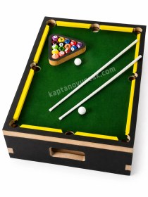 Resim Ahşap Masaüstü Bilardo Oyun Seti 
