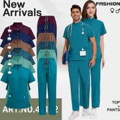 Resim Fonksiyonel Moda Scrubs Seti Erkekler ve Kadınlar İçin Trend Tasarım Dayanıklı Bakımı Kolay 