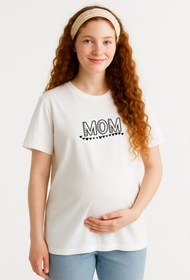 Resim TARZ STİL Premium Yumuşak Penye Mom Minik Kalpler Hamile Tişörtü 24063 