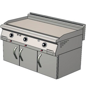 Resim CSA Inox CSA Karacasan 900 Seri 120 cm Dolaplı Doğalgazlı Düz Pleyt Izgara(120x90x85Cm) 